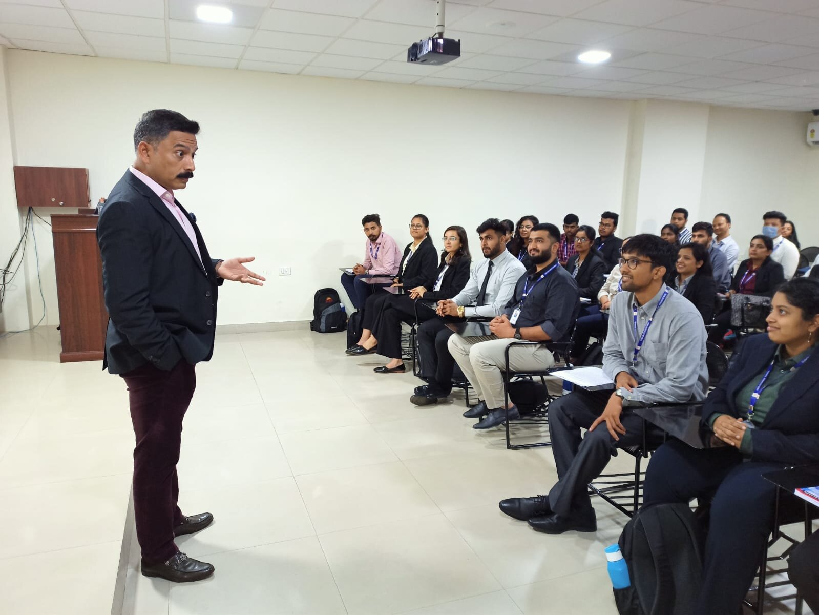 Balaji Iyer conducting a session at ISBR Bangalore