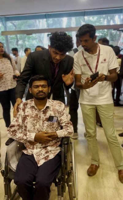 Inclusive hiring interviews in progress with support from student volunteers.