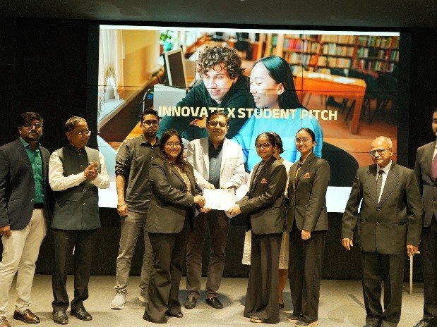 Students presenting AI innovations during intelligent workforce event