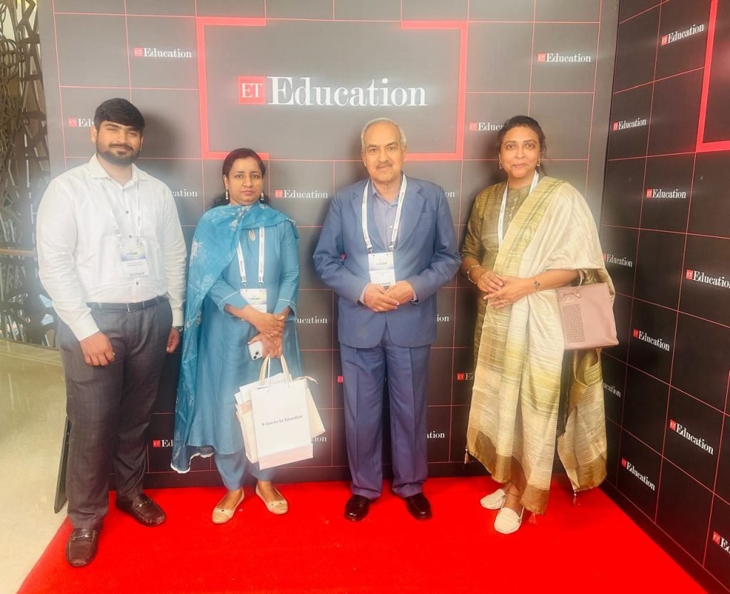 “Academic leaders and researchers discussing AI-driven education transformation at a higher education summit.”