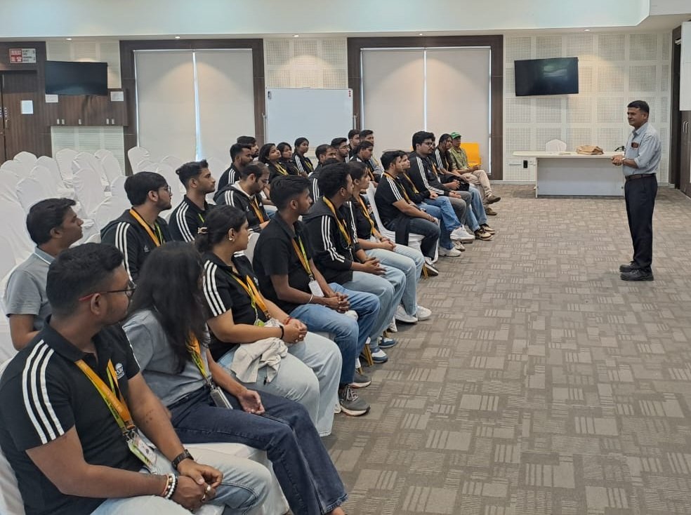 ISBR students during industry visit to Titan Watches Hosur observing analog watch manufacturing.